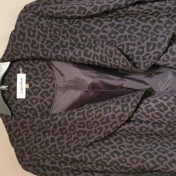 CK cheetah print open front blazer - Picture 5 of 9